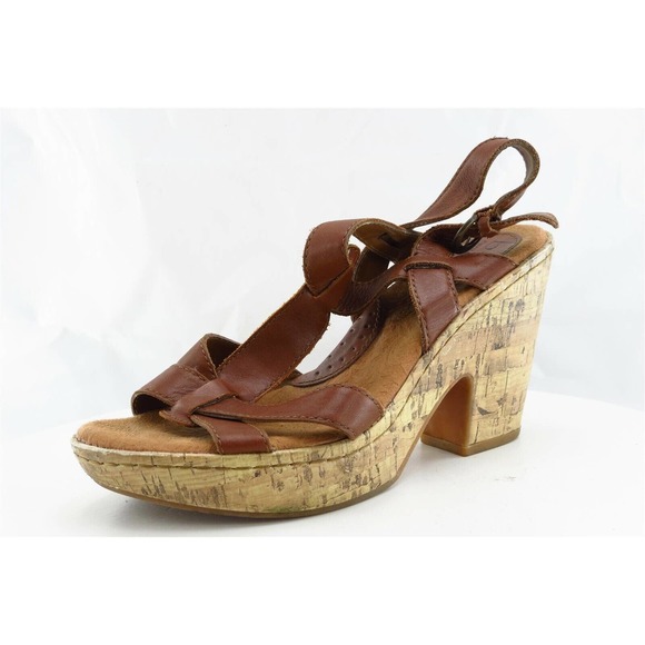 Born concept Sz‎ 8 M Brown Gladiator Leather Women Sandals C44641 - Picture 1 of 7